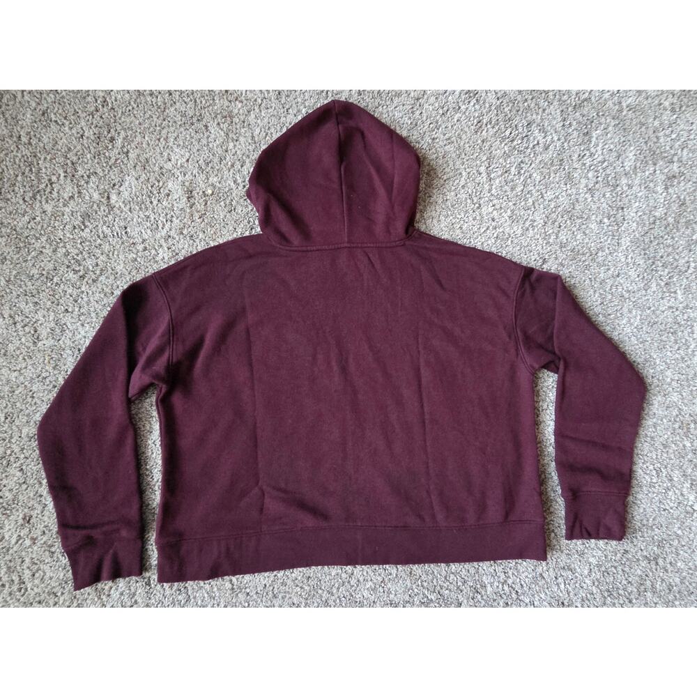Xersion Burgundy Maroon Cropped Fleece Pullover Hoodie - Women's Regular XXL - Picture 2 of 8